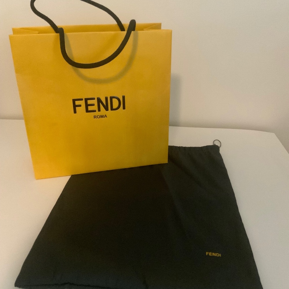 Fendi Designer Shopping Bag And Dust Bag, Shoe Bag